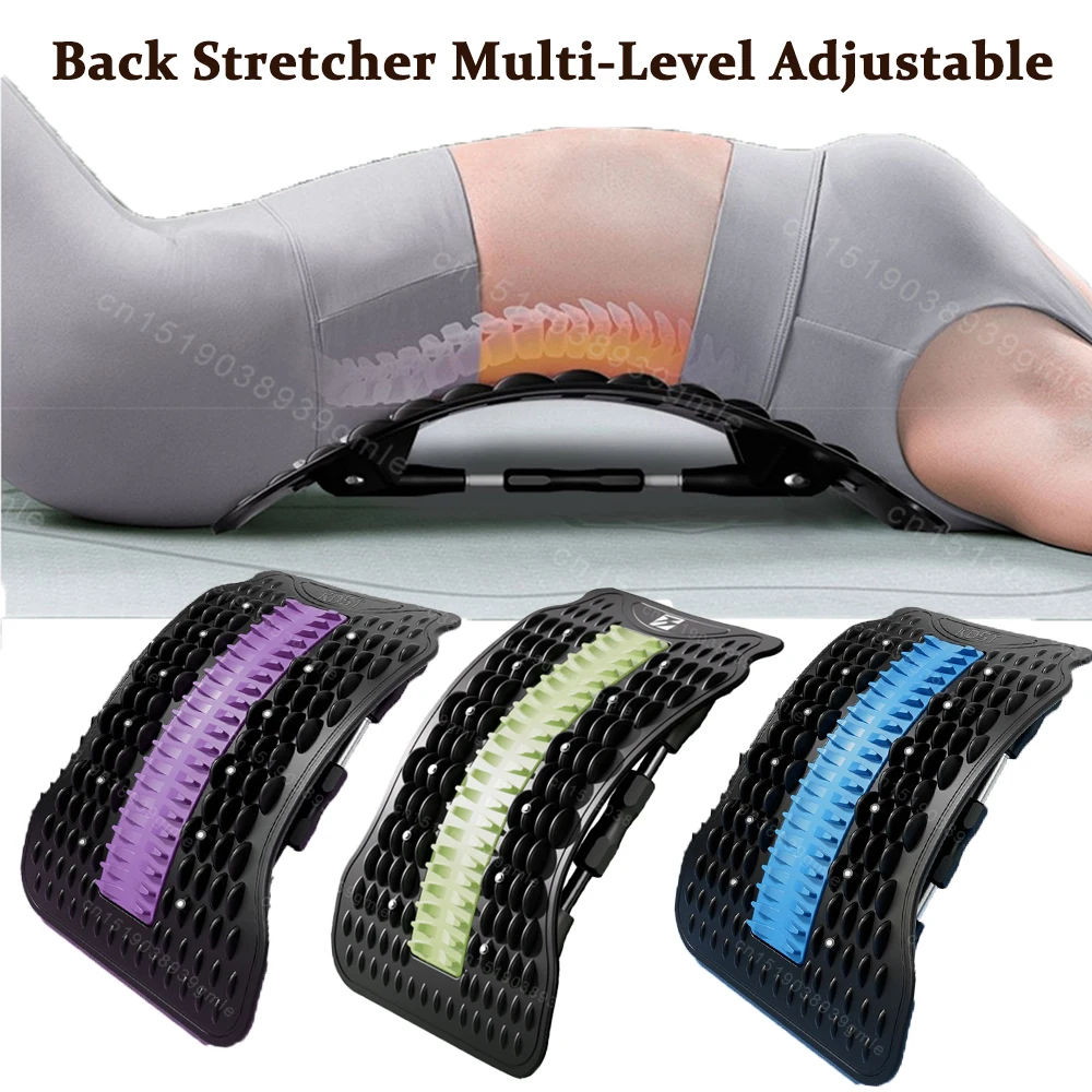 

12 Magnets Back Strecher Lumbar Multi-Level Adjustable Massager Waist Neck Fitness Lumbar Cervical Spine Support Back Relaxation