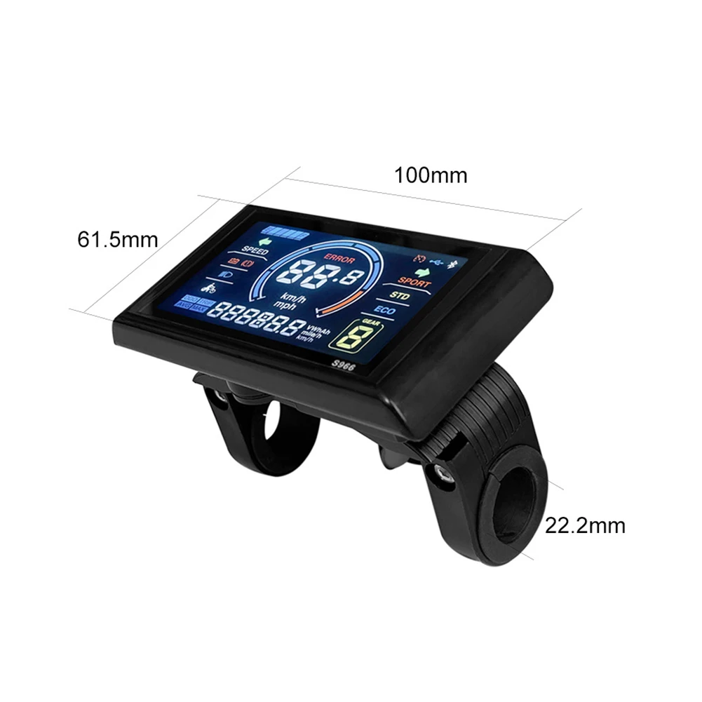 

New Practical Display Control Electric Bike E-bike Electric Bicycle LCD-S966 No.2 Protocol Panel 24-72V Display