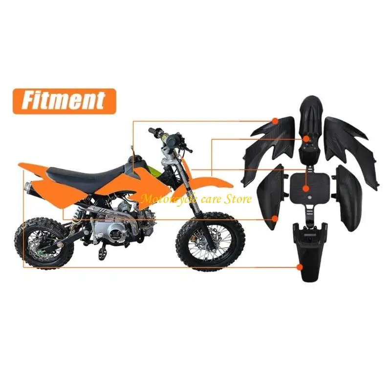 

U75F Полный пластиковый обтекатель комплект кузов пластиковый крыло для CRF50 XR50 2021 -летний мотоцикл для грязной ямы