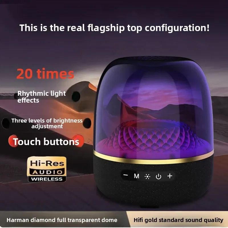 L-98 LP90Pro مكبر صوت بلوتوث كريستالي الإصدار الذهبي - نظام صوت لاسلكي 100 وات لتزيين المسرح المنزلي #2