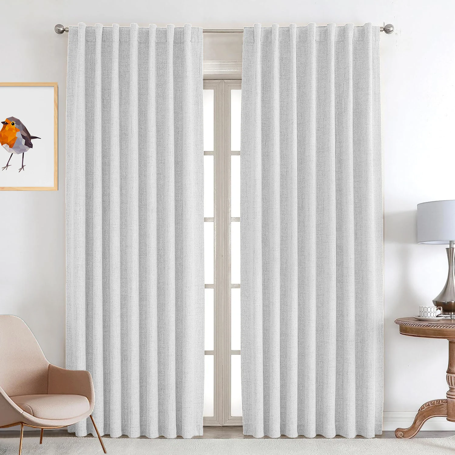 100% blackout coated linen curtains, colored linen, cotton and linen curtains, finished products, custom sizes or colors