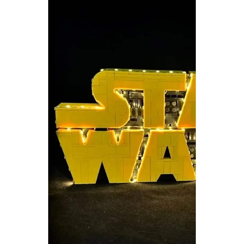 شعار MOC Cosmic Battle (إضاءة LED فقط)، زخارف ثلاثية الأبعاد للرجال والنساء والأطفال ألعاب مكعبات مجمعة هدايا عيد الميلاد 75407