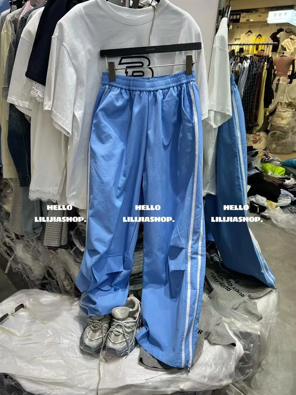 

Женские повседневные брюки с высокой талией, свободного кроя, прямые, быстросохнущие, спортивные, в американском стиле, весна 2026