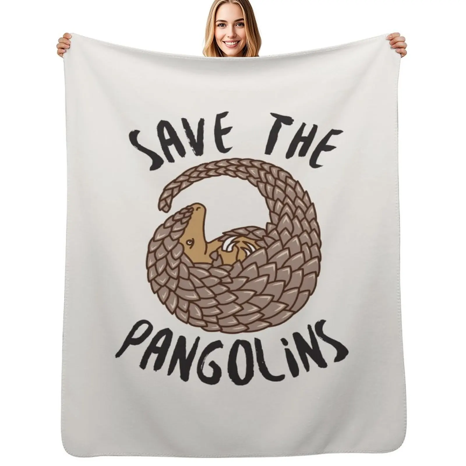 

Save the Pangolins - Curled up Pangolin Throw Blanket Furrys blankets and throws Blankets For Baby Beautifuls Blankets