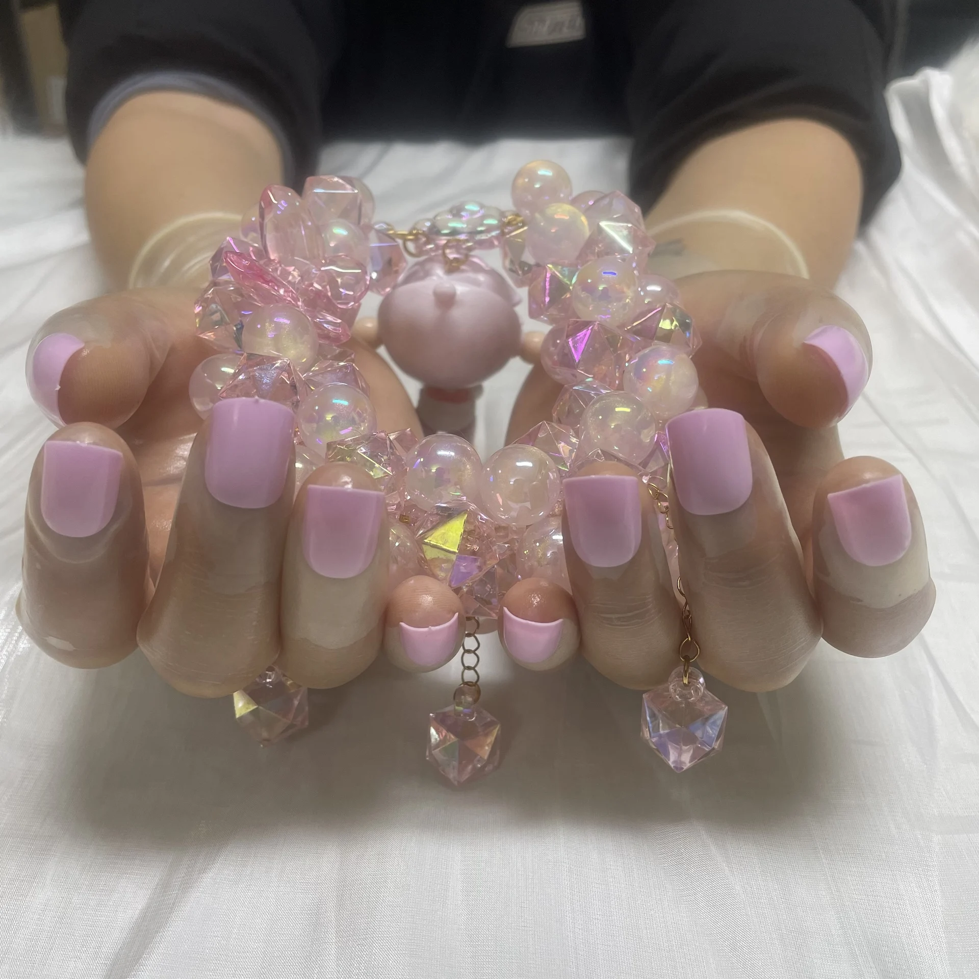 Crossdress Male To Female Oil Shiny Transparent Super Thin Latex Zentai Long Red Flat Nails Fetish Sheer Cosplay Kigurumi Gloves