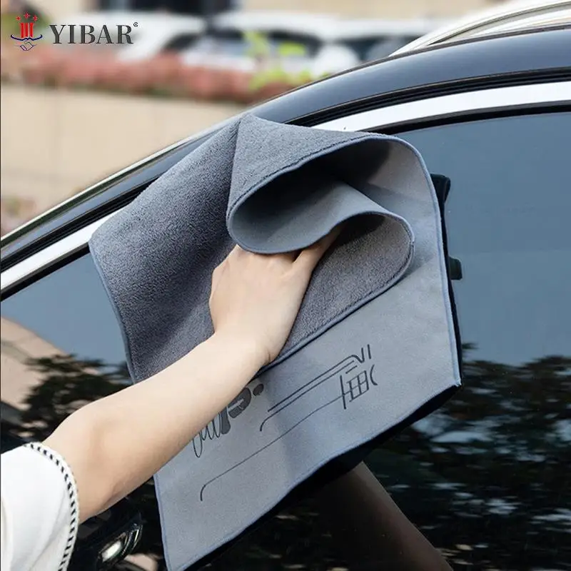 1Pcs Super Absorbent Car Drying Towel Suede Coral Velvet Double-sided Car Cleaning Cloth Multipurpose Auto Towel Car Accessories