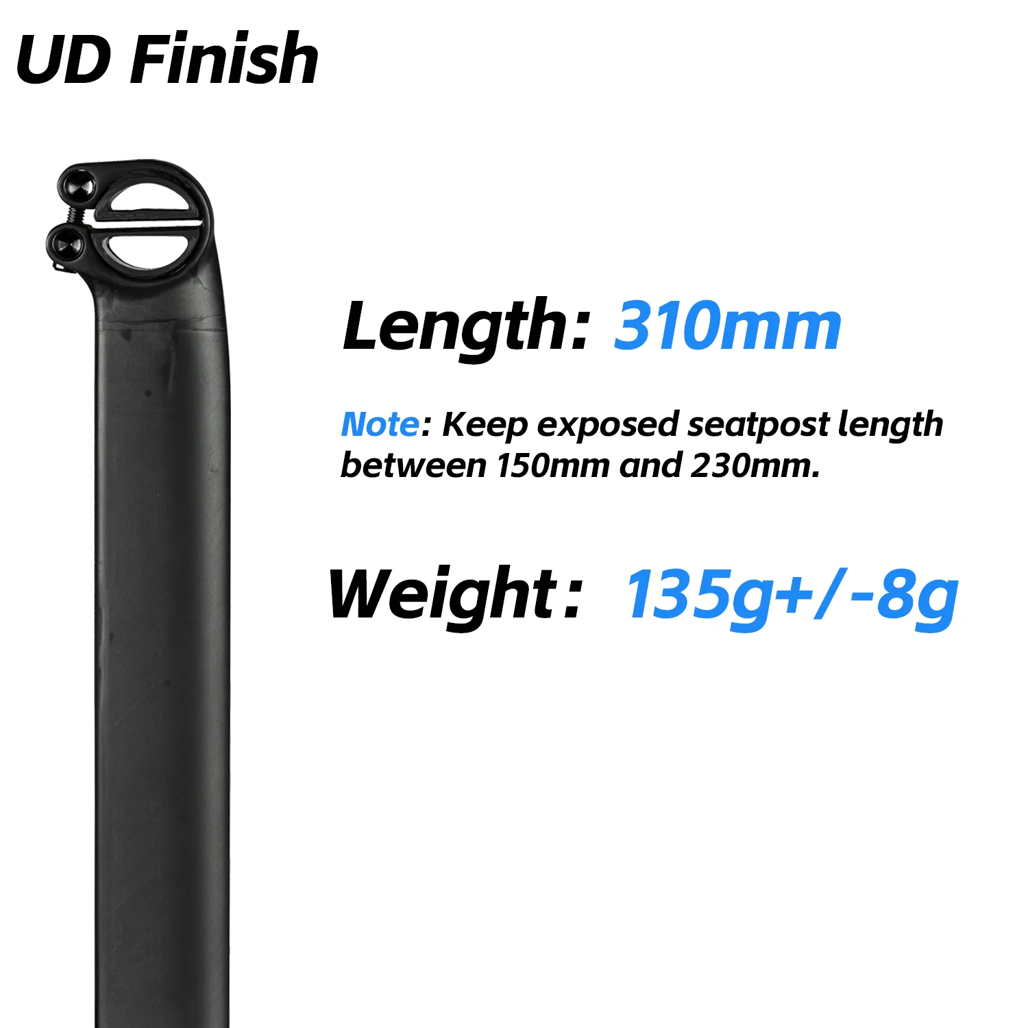 FOR REACTO】ELITA ONE UltraLight Carbon Seatpost for Merida Reacto