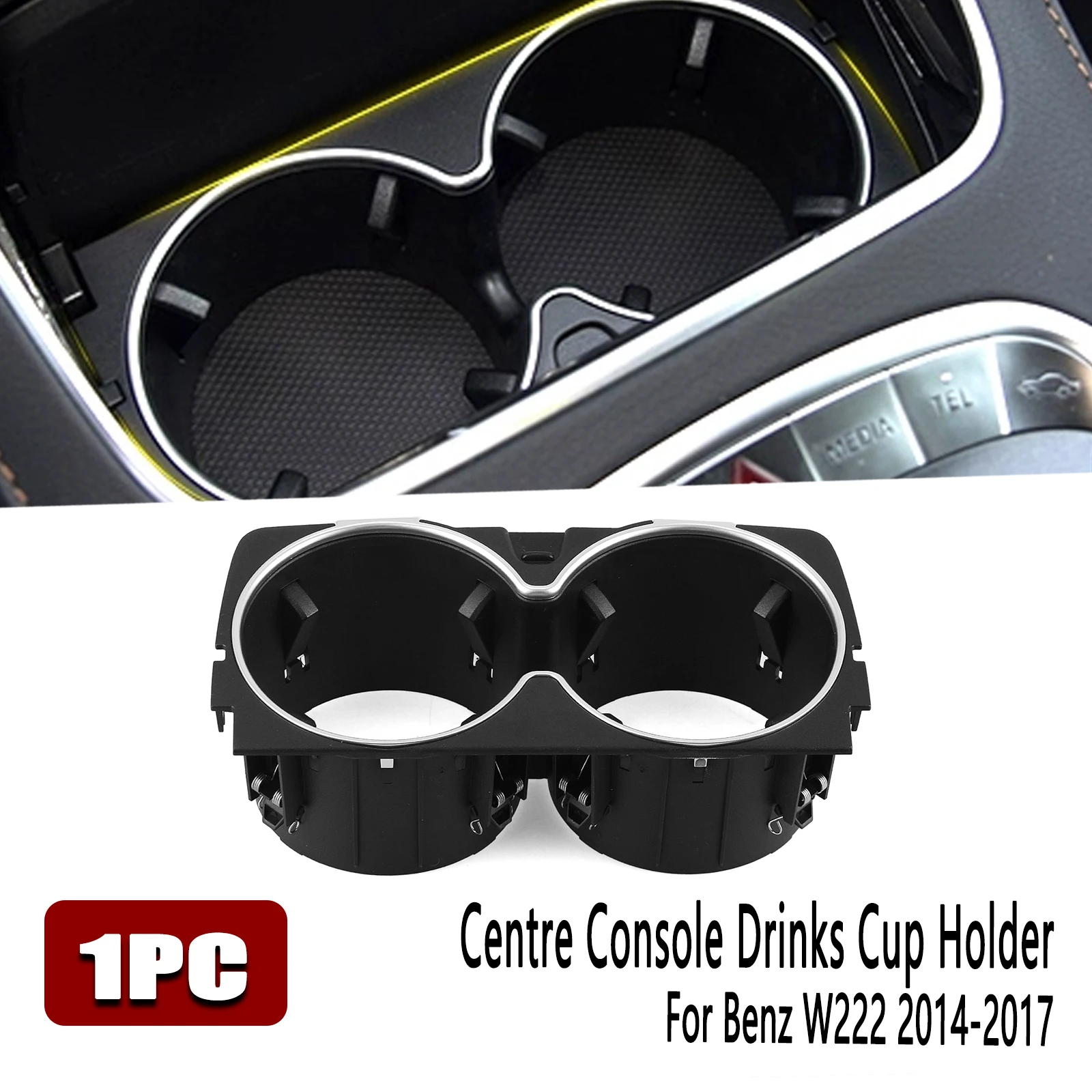 

Car Console Water Drink Cup Cover Holder Panel Support For Mercedes Benz S Class W222 2014 2015 2016 2017