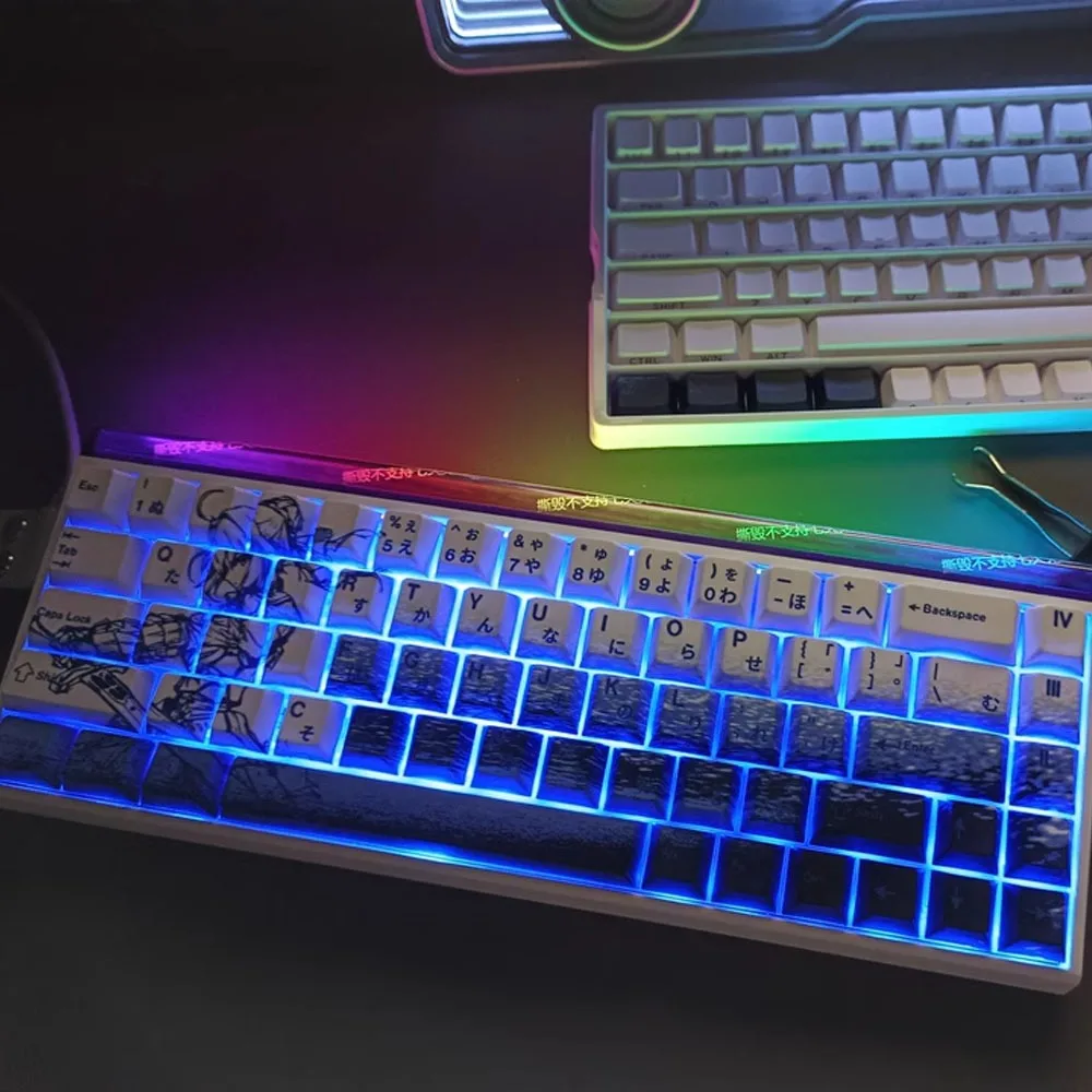 セイバーキーキャップチェリープロファイル PBT 5 サイドダイサブ日本語キーキャップアニメ運命/ステイナイトアルトリア・ペンドラゴンキーキャップ 60/68