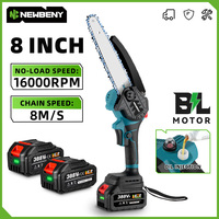 NEWBENY 8 Inch Brushless Electric Saw With Oiler Cordless Woodworking Garden Pruning Saw Power Tools For Makita 18V Battery Pin