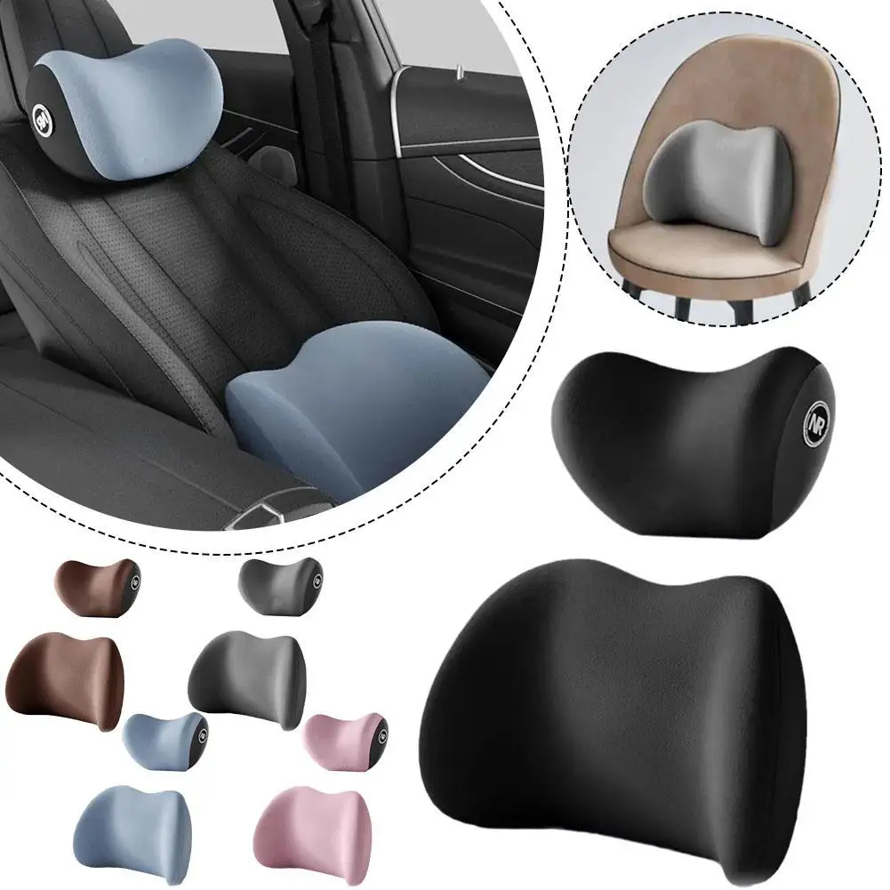 

Car Lumbar Support Headrest Neck Pillow Support Universal Foam Lumbar Neck Pillow Pillows Cushion Memory Soft Car Support B W3F9