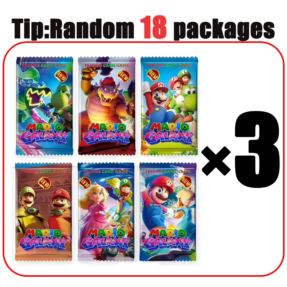 Super Mario Galaxy Kaartenpakket 288 Kaarten Mystery Box Perfect voor Nintendo-fans, verzamelaars en liefhebbers van ruilkaartspellen.