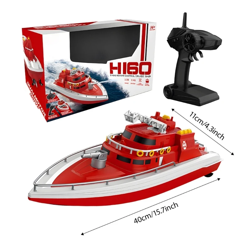 รีโมทคอนโทรล Speedboat ของเล่นระบบควบคุมไร้สาย 2.4GHz มอเตอร์ที่มีประสิทธิภาพ Design สำหรับความสนุกสนานในครอบครัวกลางแจ้ง