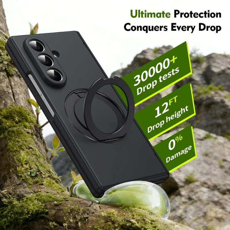 Phone Case For Samsung Galaxy Z Fold 8 Ultra 7 6 5 With Hinge Protection For Magsafe 360 Rotation Stand Magnetic Hard Full Cover