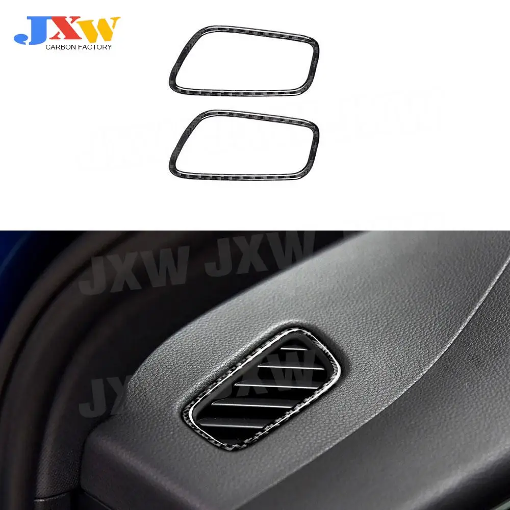 

Carbon Fiber Car Instrument Dashboard Side AC Outlet Air Vent Trim Frame Cover Stickers For Porsche Macan 2015-2018