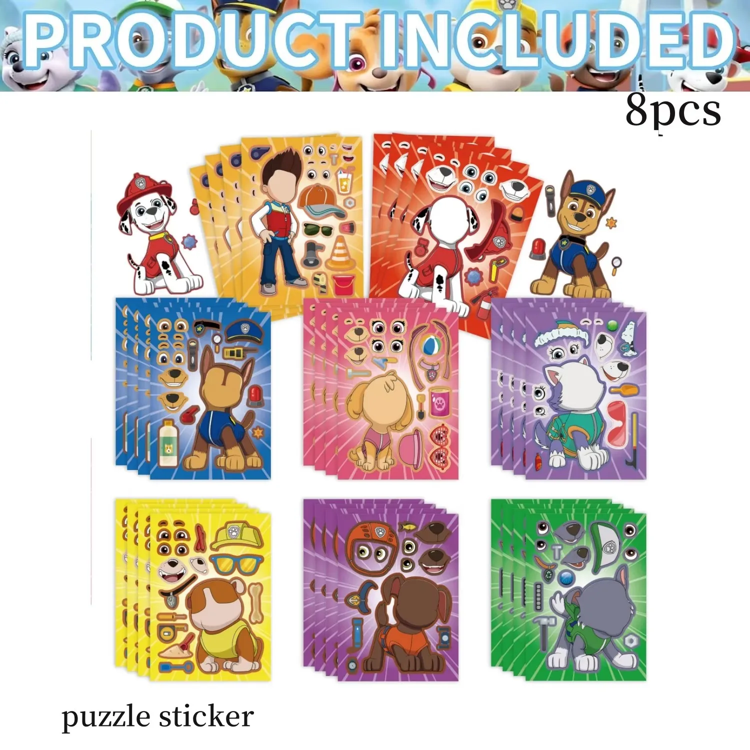 Variant: Puzzle stickers-8pcs