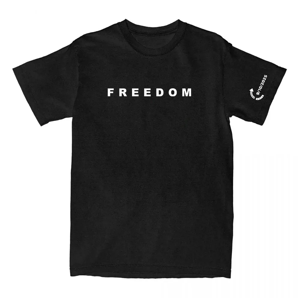 Freedom Tee Fashion American Charlie Kirk T-shirt Cotton Loose Women/Men Tshirts Casual O-neck Letter Printing Clothing Female
