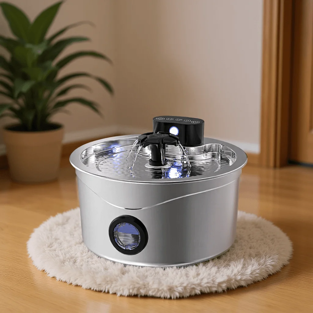 

2.6l Cat Water Fountain Automatic Stainless Steel Pet Fountain Dog Water Dispenser With Filter Hot Sale Factory Price