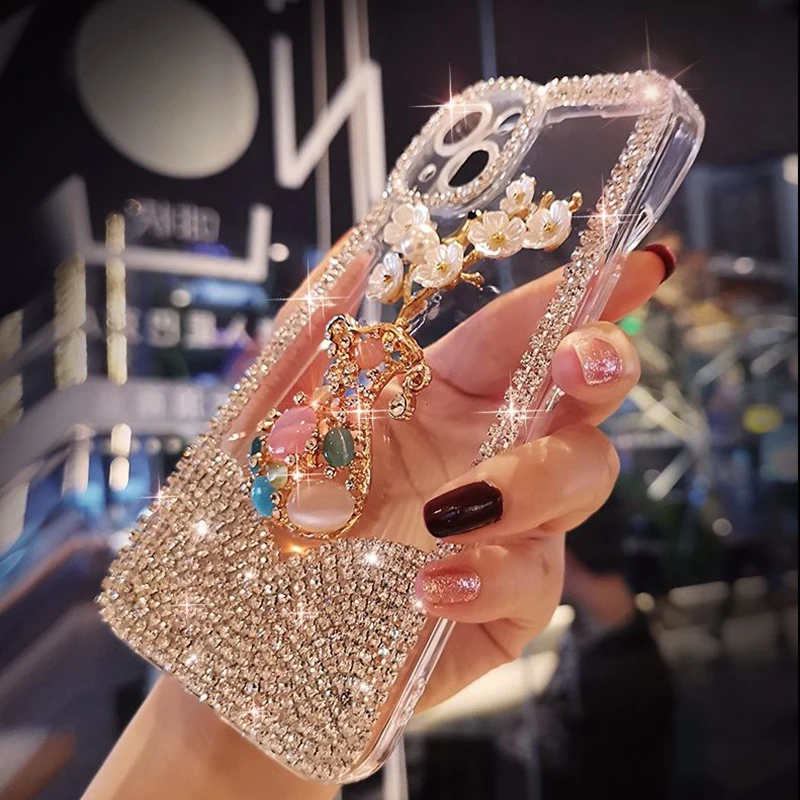 Glitter Handwork Luxury Case For Huawei Pura 70 Ultra P60 Pro P50 P40 P30 Lite Mate 60 50 40 30 Pro P smart 2019 2021 Cover