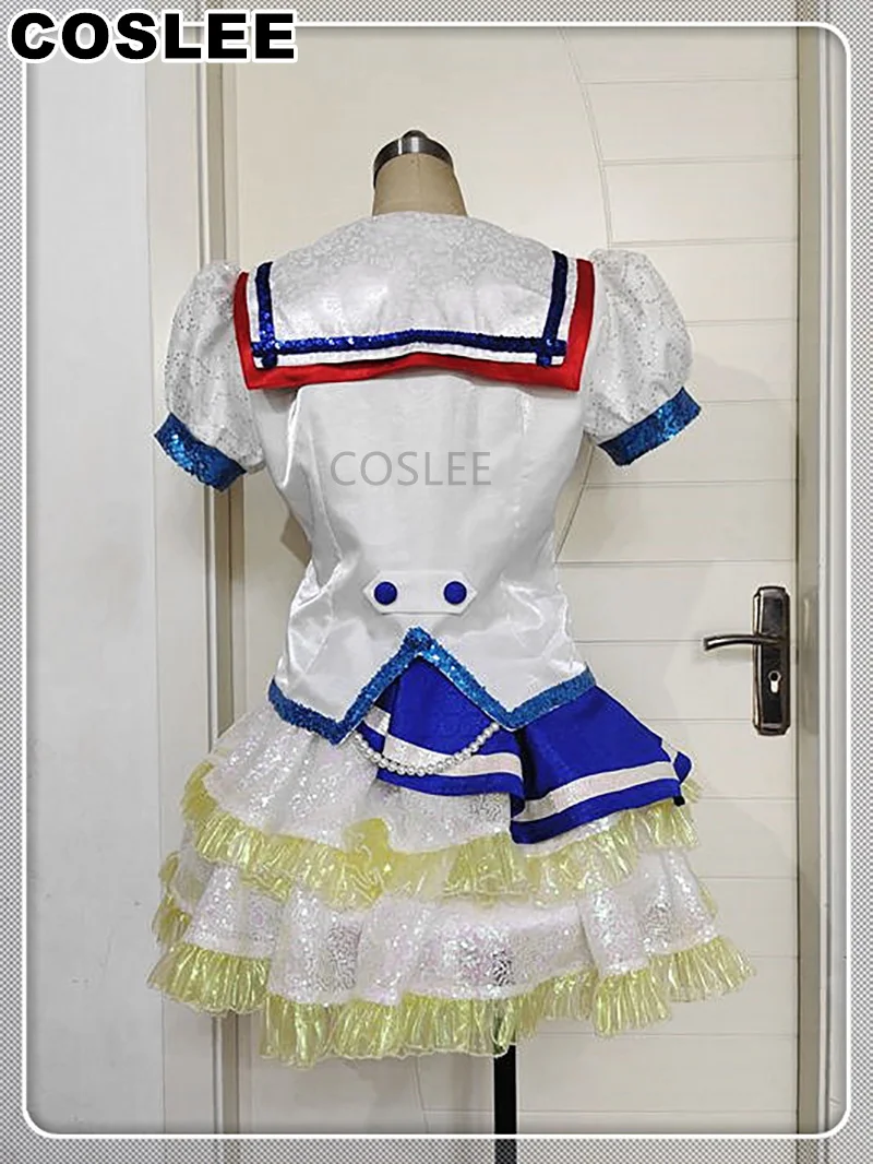 COSLEE LoveLive Sunshine Aqours Jumping Heart Chika Ruby Dia You Concert Version SJ Uniform Dress All Members Cosplay Costume