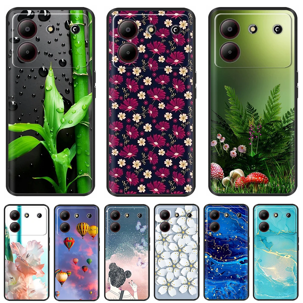 For ZTE Blade A54 Phone Case Popular Flower TPU Coque Soft Silicone Matte Cover for ZTE Blade A54 A 54 4G bladeA54 Fundas Hoesje