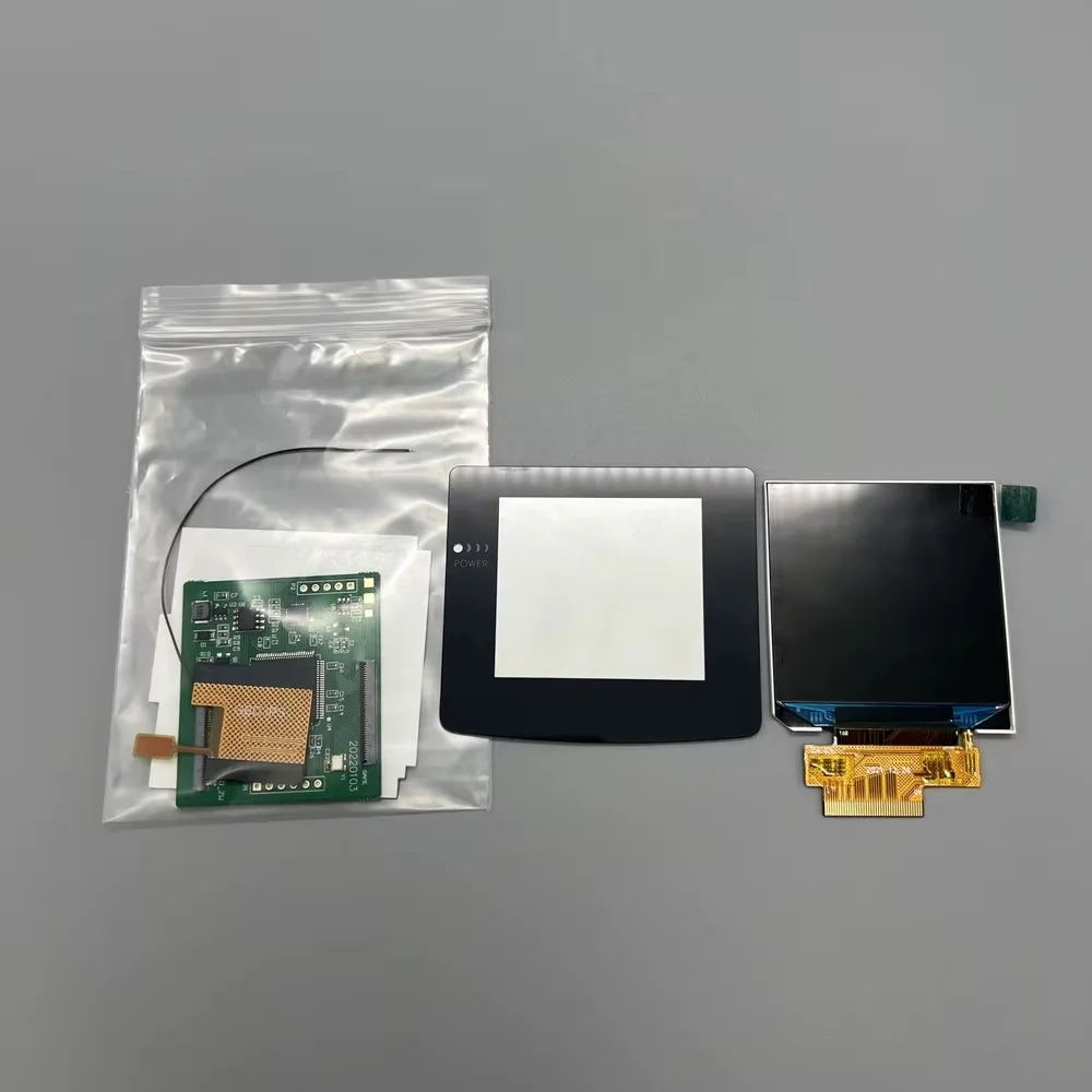 الحجم الأصلي الجديد 2.45 "شاشة LCD عالية السطوع لنينتندو Gameboy color GBC LCD. لا حاجة لقطع الغلاف