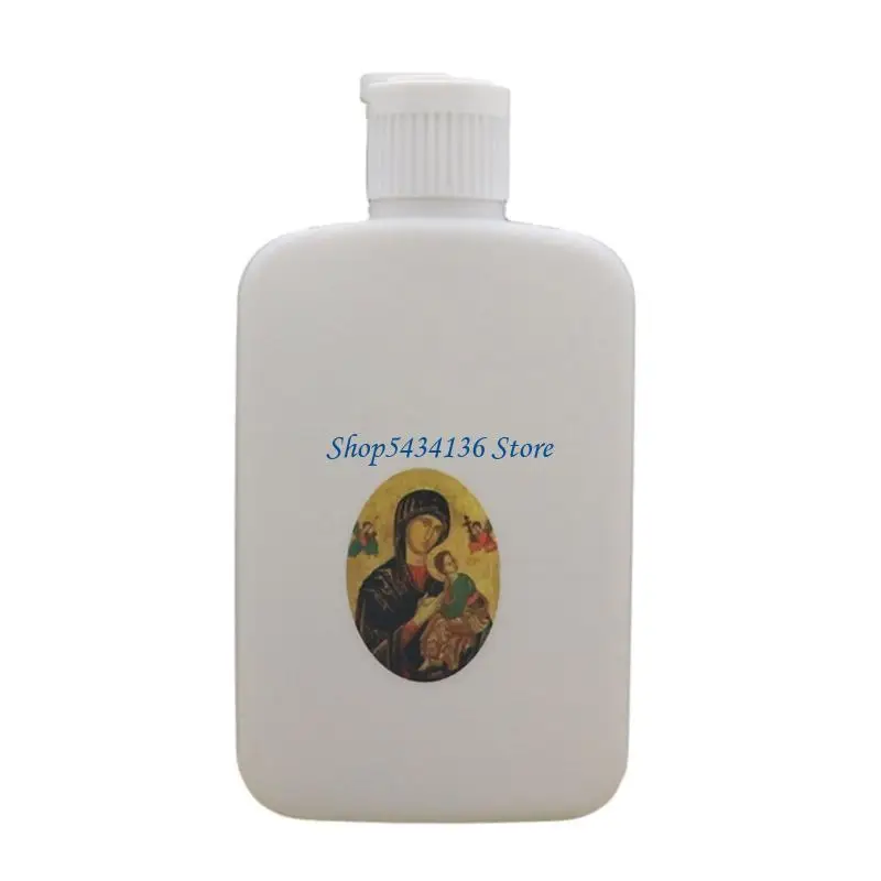 H7ED Crosses Pattern Holy Water Bottle Plastic Container Religious Party Accessories