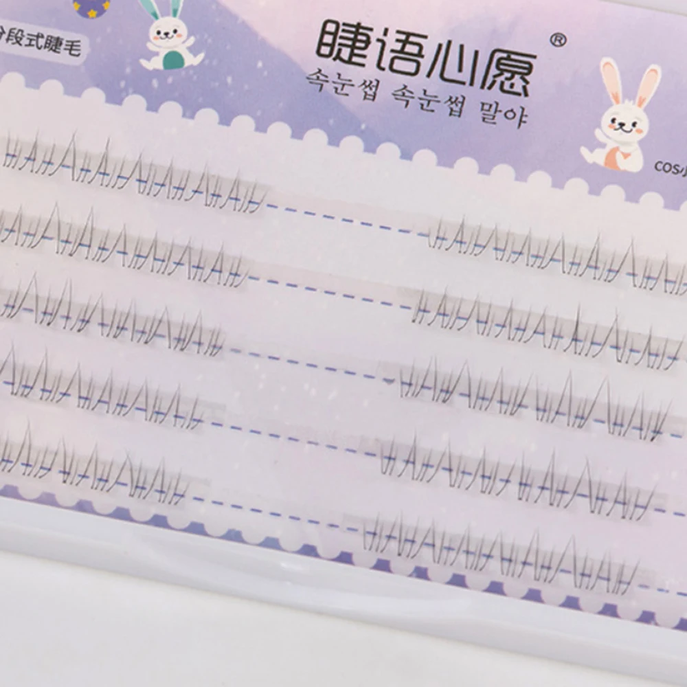 

5-рядная фея, нижние ресницы, прозрачный стержень, один кластер, накладные ресницы, легкий макияж для девочек, женщин, аксессуары для глаз