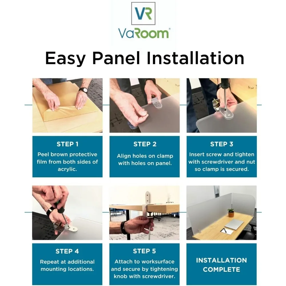 VaRoom - Desk Divider and Desk Dividers for Students. Desk Privacy Panel and Privacy Shields for Student Desks. Privacy Divider.