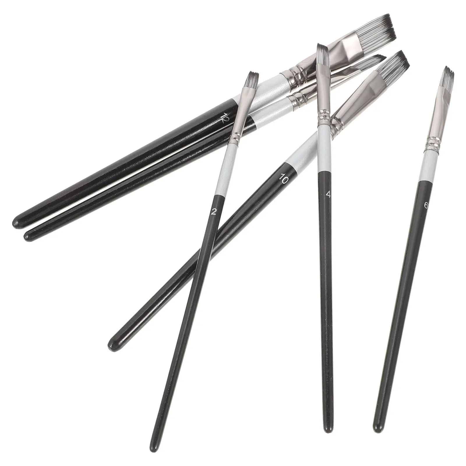 مجموعة 6 قطع من فرش الرسم الفنية ذات الجودة الممتازة للألوان المائية والزيت والأكريليك والغواش والوجه ومستلزمات الرسم الاحترافية