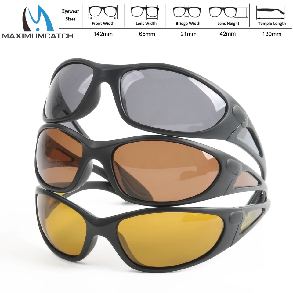 Maximumcatch AP1073 Popular Sport Sunglasses Brown Yellow And Grey Colors To Choose UV400 Fishing Sunglasses