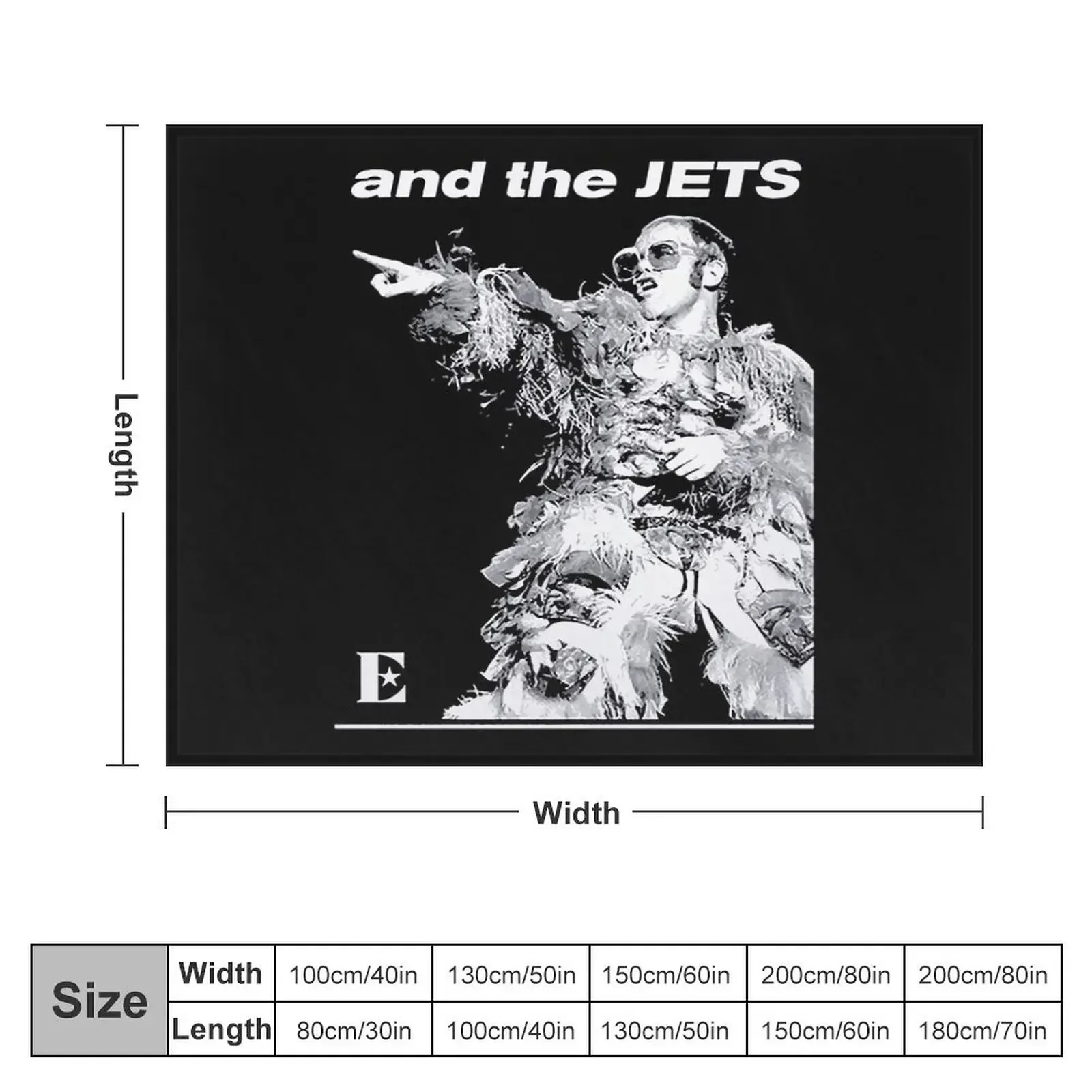 Bennie And The Jets Customisable Name Black T-Shirt Throw Blanket bed plaid decorative Decorative Sofa Luxury St Blankets