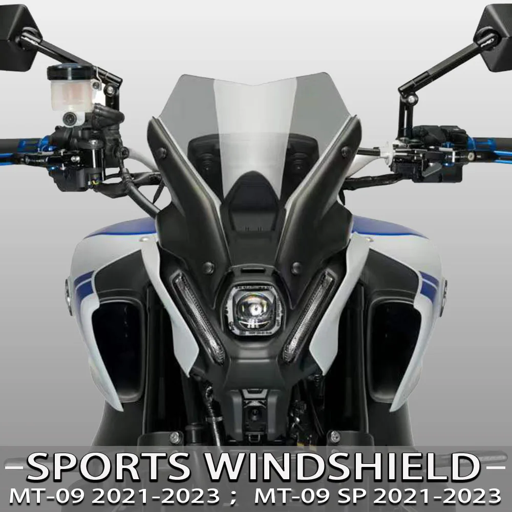 Motorcycle Parts Touring Sports WindScreen Windshield Visor Deflector For YAMAHA MT-09 2021 2022 2023 MT09 MT 09 FZ09 FZ-09 SP