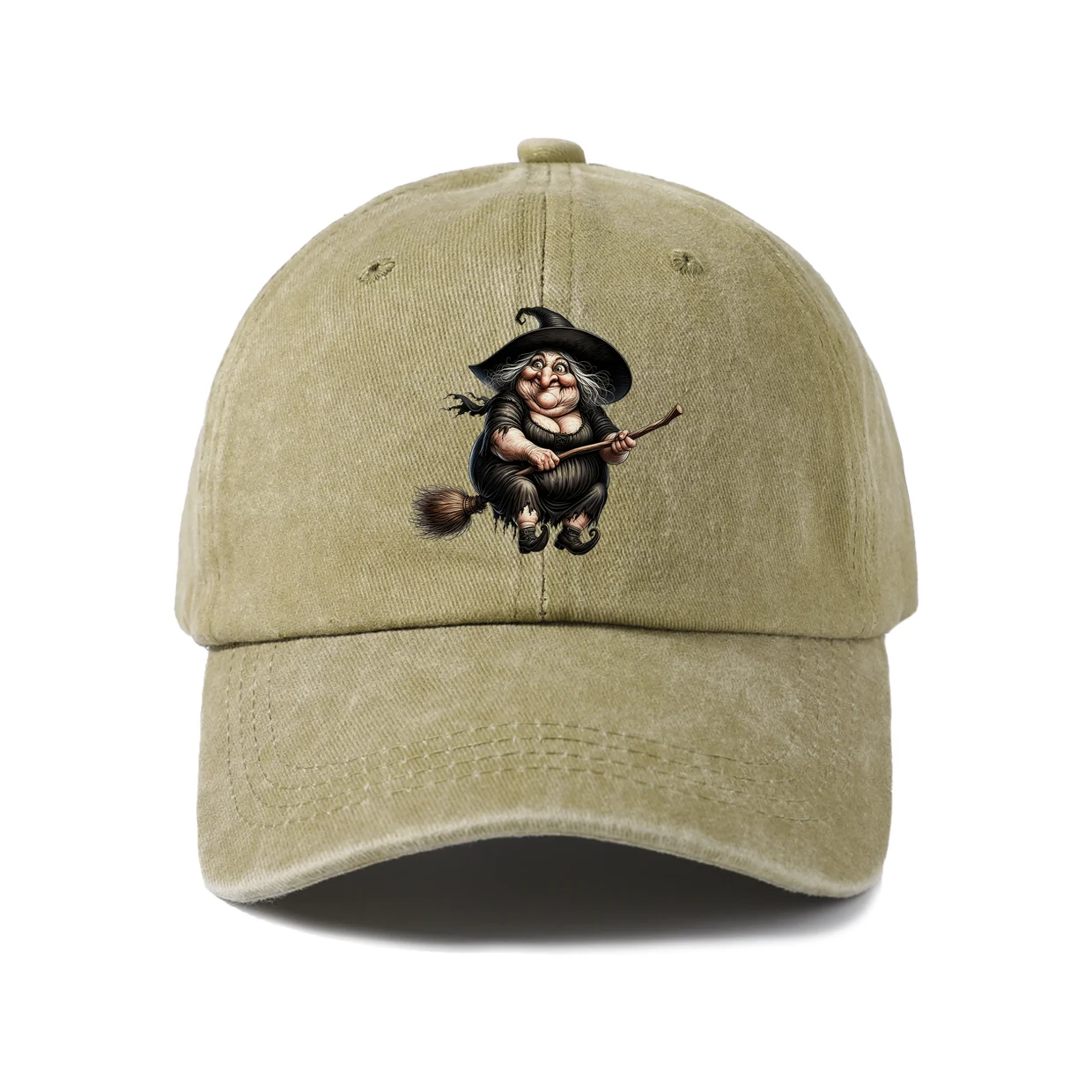 Black Cat Cowboy Graphic Vintage Washed Baseball Cap, Adjustable Unisex Dad Hat, Weekend Gift