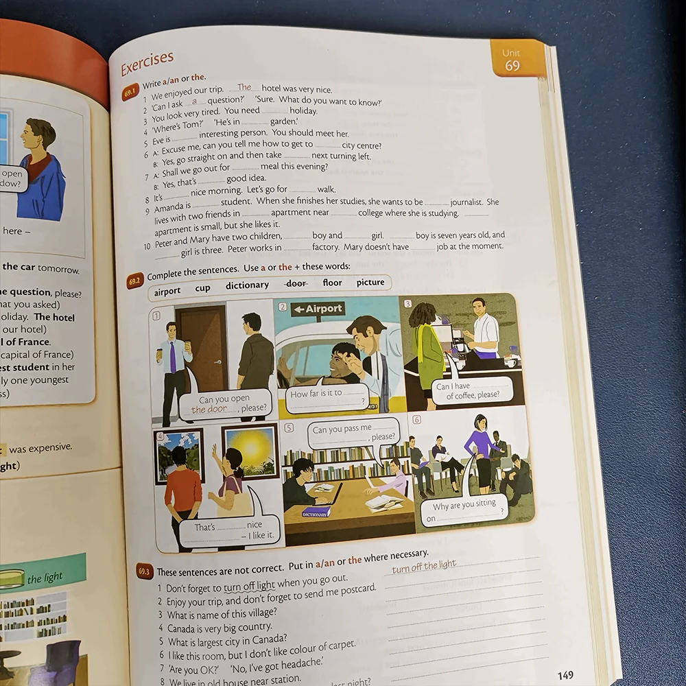 1 libro de libros de colección de gramática en inglés, preparación de prueba de inglés intermedia esencial avanzada de primaria