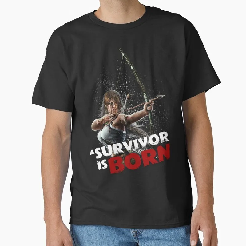 Retro Video game Tomb Raider Angel of Darkness Lara Croft Gift t shirt for gamer 1016 Short Sleeve Graphic Clothes US Size Tee