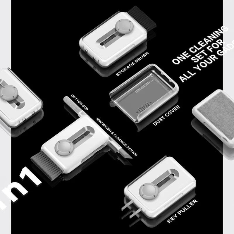 Limpador fones ouvido, caneta limpeza para limpeza teclados cera ouvido, escova macia microfibra, kits