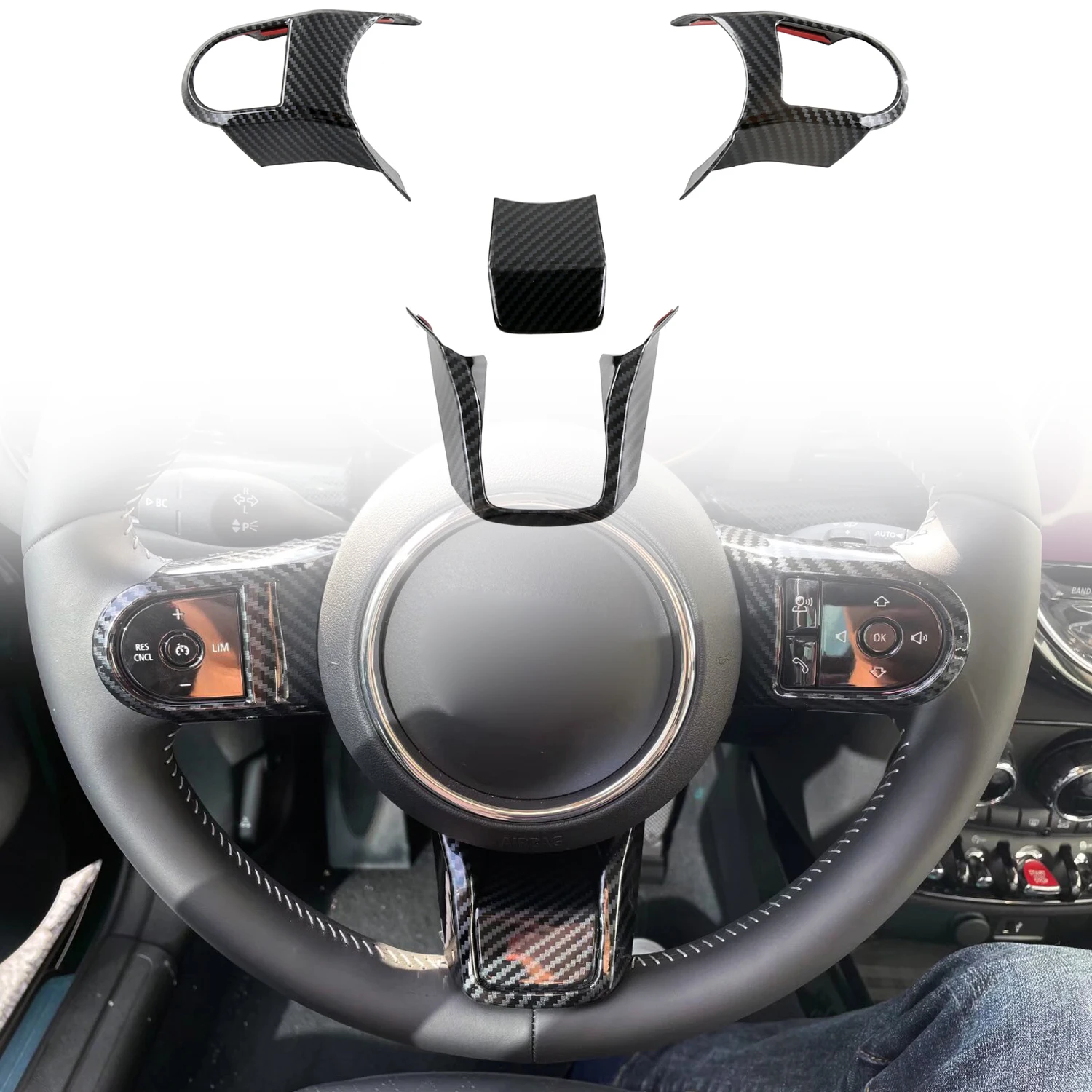 

4 шт., автомобильные аксессуары для руля Mini Clubman F54 2022 2023