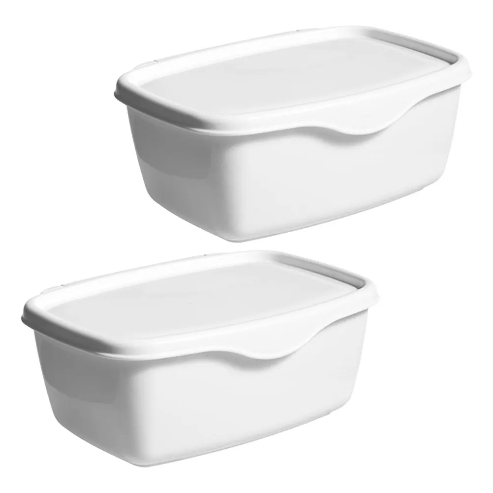

2pcs Wipes Box Sealed Tissue Box Cover PP Tissue Storage Cases Travel Car Desktop White Rectangle Napkin Boxes