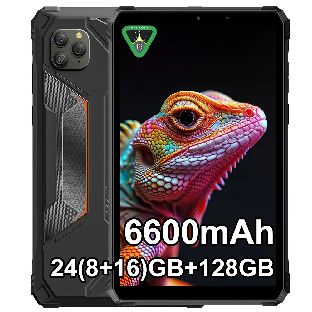 Blackview Active 5 robuuste tablet [geen EU-oplader] 24 (8+16)GB+128GB 8,68'' Android 15 IPS 6600mAh Doke AI 16MP NFC-vingerafdruk