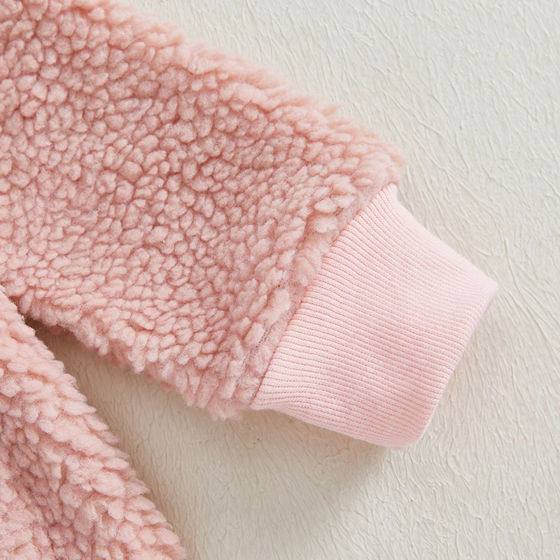 Флисовый комбинезон с длинным рукавом, на пуговицах, с капюшоном