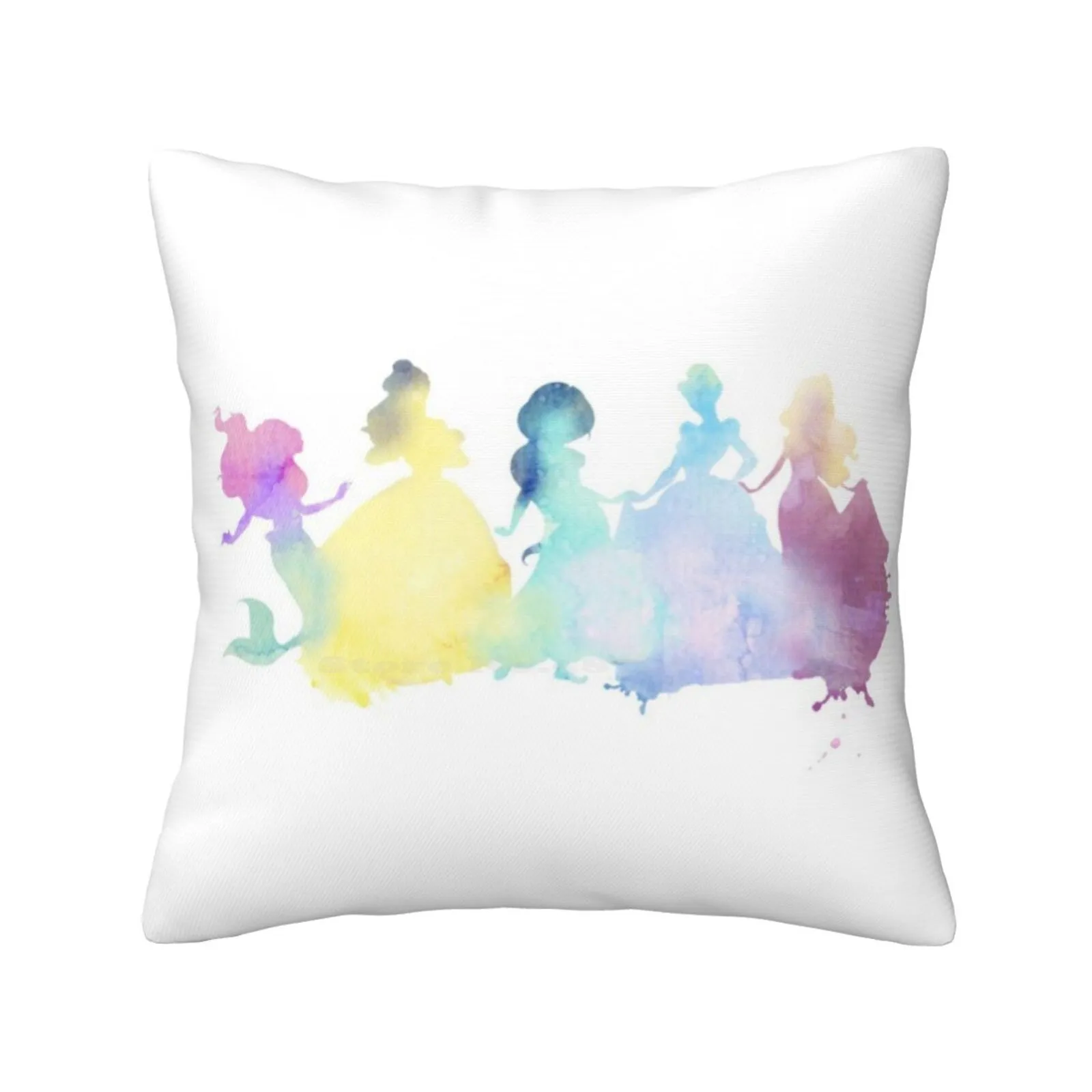 The Colors Of The Princesses Fashion Sofa Throw Pillow Cover Pillowcase Belle Arial Aurora Jasmine Princesses