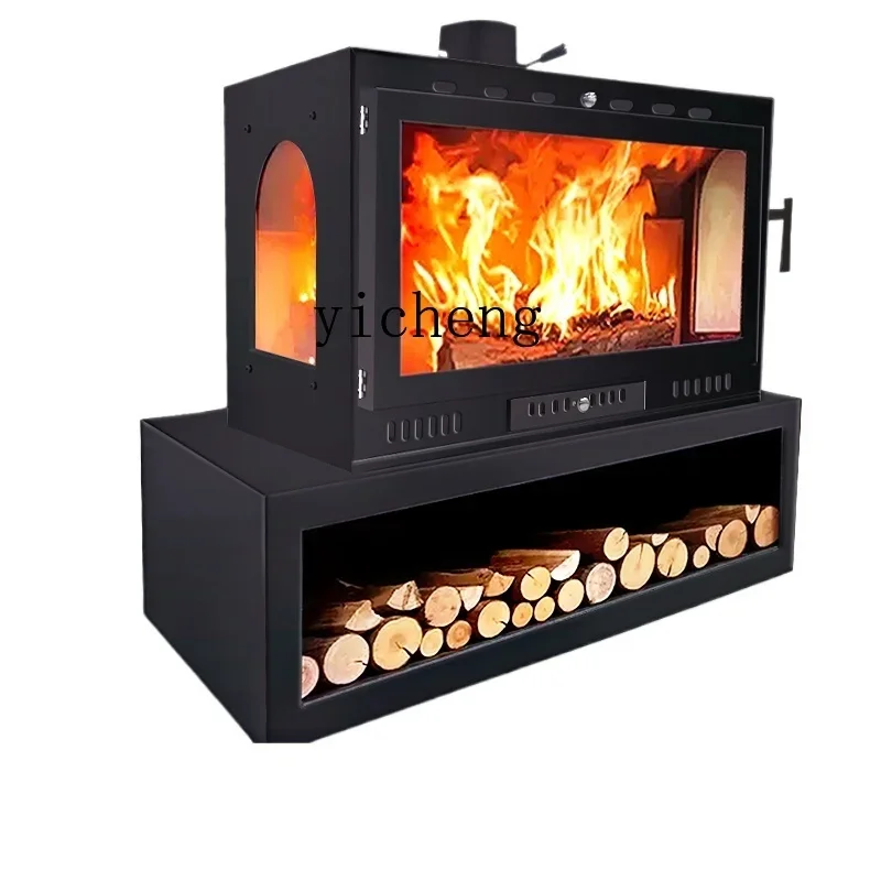 ZK fireplace real fire firewood cast iron heater household rural bed and breakfast villa European heating furnace embedded