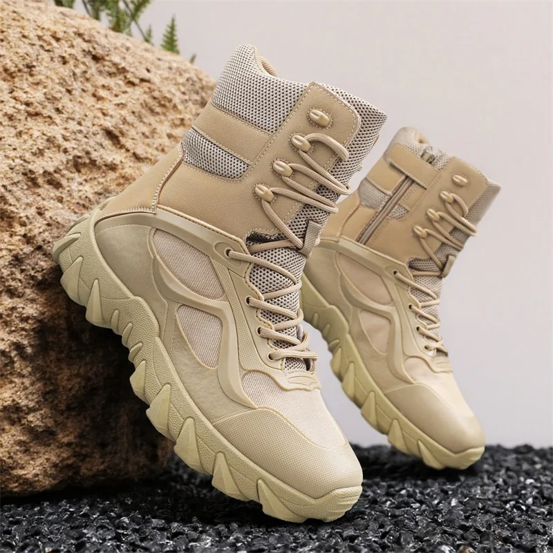 

Motorcycle Boots Men Tactical Boots Men Boots Special Force Desert Boots Outdoor Hiking Boots Ankle Shoes Men Work Safety Shoes