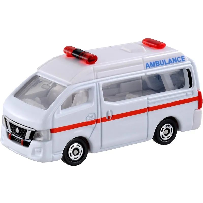 

Original TAKARA TOMY Tomica No.18 Nissan NV350 Caravan Ambulance 1/69 Diecast Alloy Model Car with Openable Rear Doors Suspensio