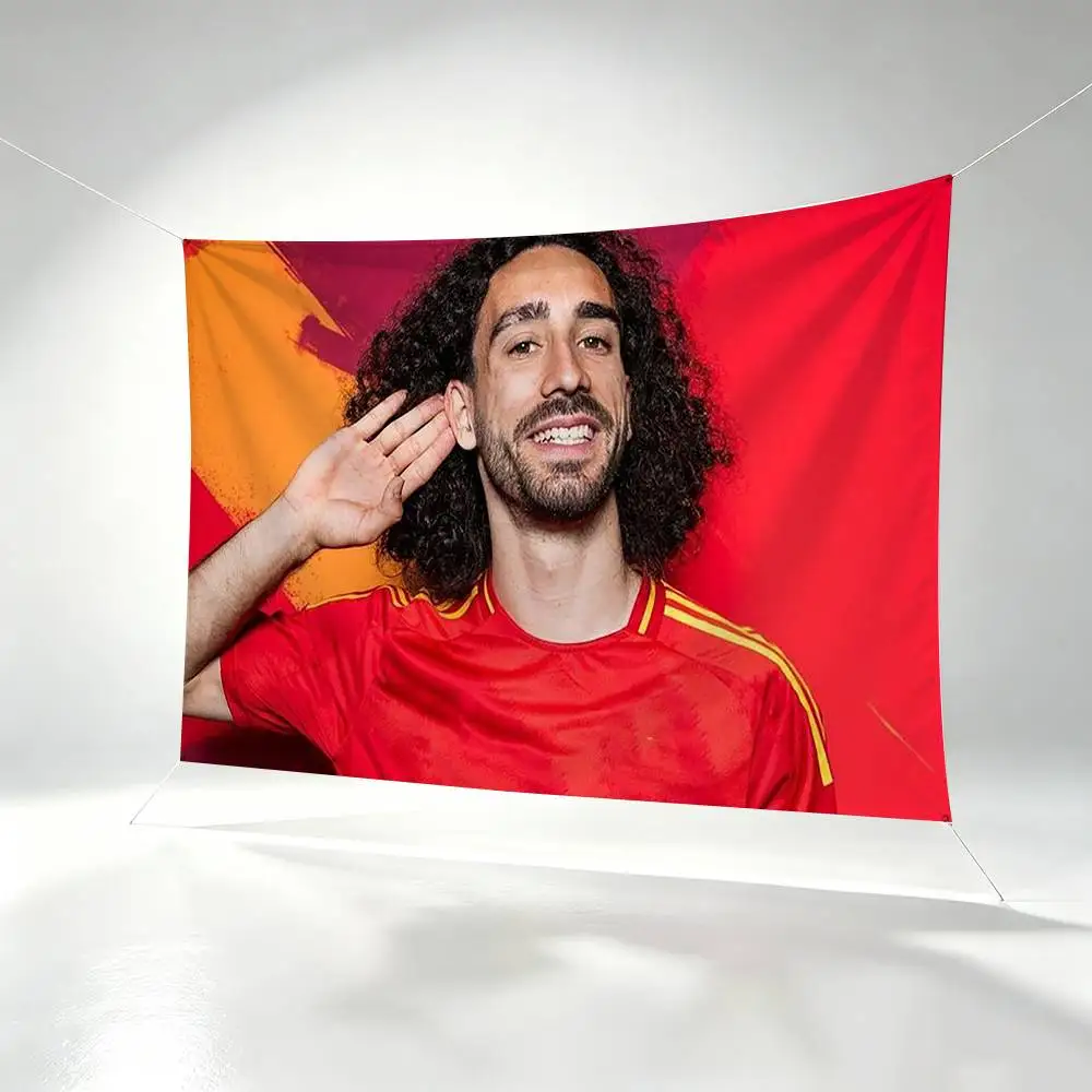 Football Defender Marc C-Cucurella Flags Wall Hanging Background Art Banner for Bedroom Home Outdoor Decor