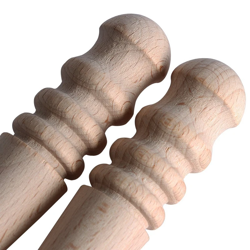 Solid Wood กลม Rod หนังหัตถกรรมคู่มือขัด Rod Log DIY เครื่องหนังเครื่องมือทำ