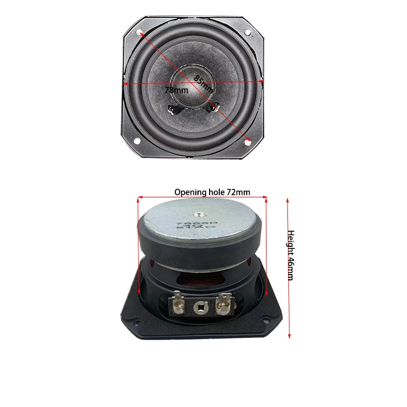 Altavoz de rango completo para lavabo de papel Harmon, sistema de Audio de Woofer de rango medio de Tweeter, piezas de repuesto de bricolaje, 3 pulgadas, 4ohm, 10-30W, 2 piezas