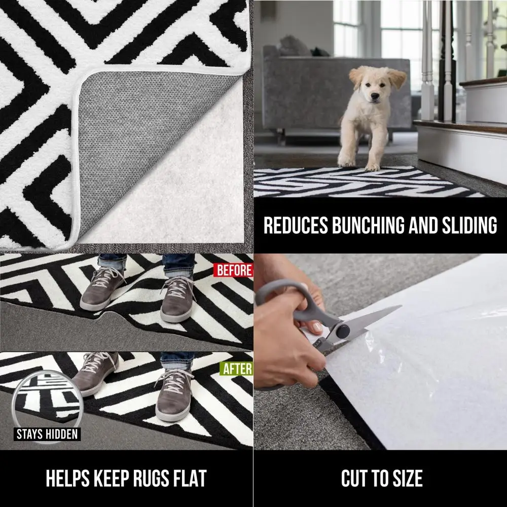 

Carpet Floor Rug Pad, Double-Sided Mat, 8x10 Feet, Gripper for Rugs on Carpeted Floors, Non-Slip