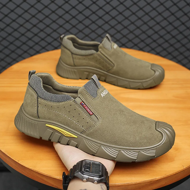 Men's safety shoes for spring and autumn 2026 breathable  versatile wear-resistant work shoes